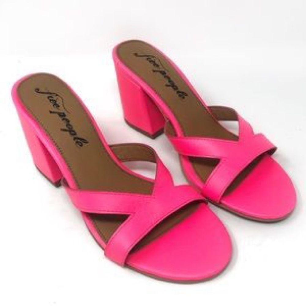 NWT Free People Charlie Hot Pink Heels